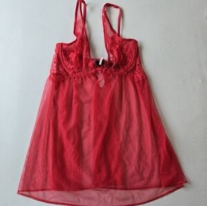 Victoria's Secret Red Lace Chemise 32D